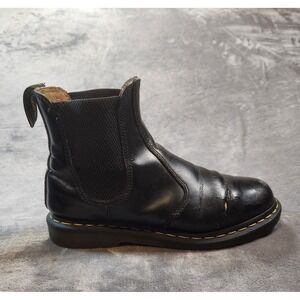 Dr Martens Boots Womens 8 Black Chelsea 2976 Leather Doc Airwair Mens 7
